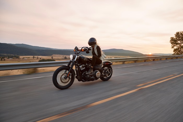 Rider on bike