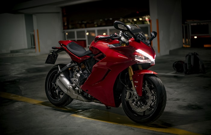 Motorcycle on road